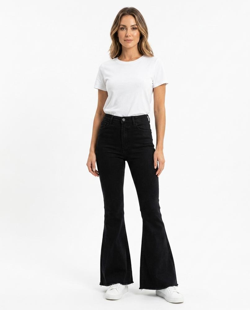 Heidi Outlet - Lykar | Ausgestellte Hochgeschnittene Hose Damen