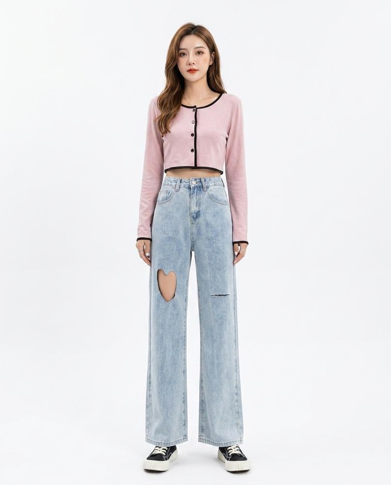 Heidi Outlet - Zelar | Weit Geschnittene Baumwoll Hose Damen