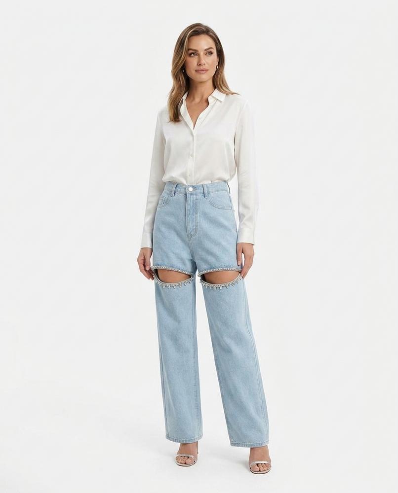 Heidi Outlet - Vihal | Ausgeschnittene Weit Geschnittene Hose Damen