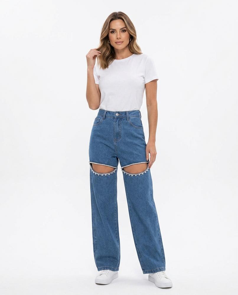 Heidi Outlet - Vihal | Ausgeschnittene Weit Geschnittene Hose Damen