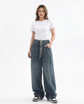 Heidi Outlet - Rozan | Weit Geschnittene Gewaschene Hose Unisex