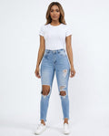 Heidi Outlet - Tisin | Taillenhohe Zerrissene Hose Damen