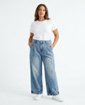Heidi Outlet - Rivel | Weit Geschnittene Baumwoll Hose Damen