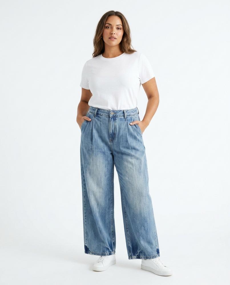 Heidi Outlet - Rivel | Weit Geschnittene Baumwoll Hose Damen