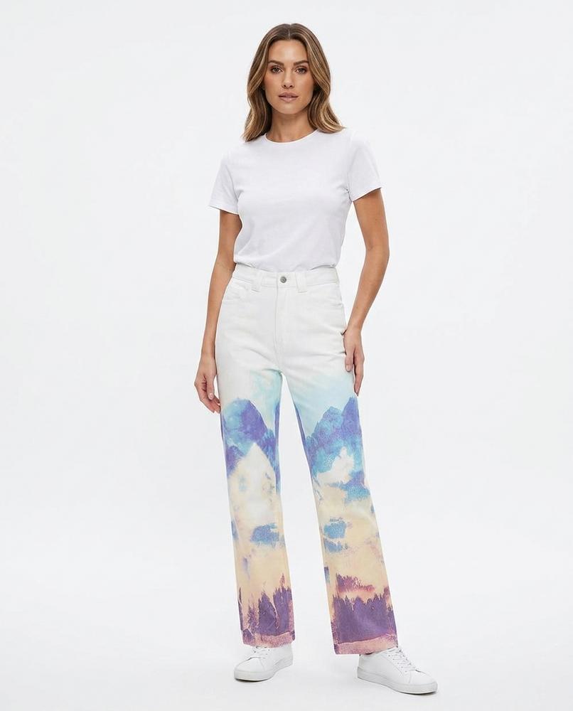Heidi Outlet - Lymir | Bedruckte Gerade Hose Damen