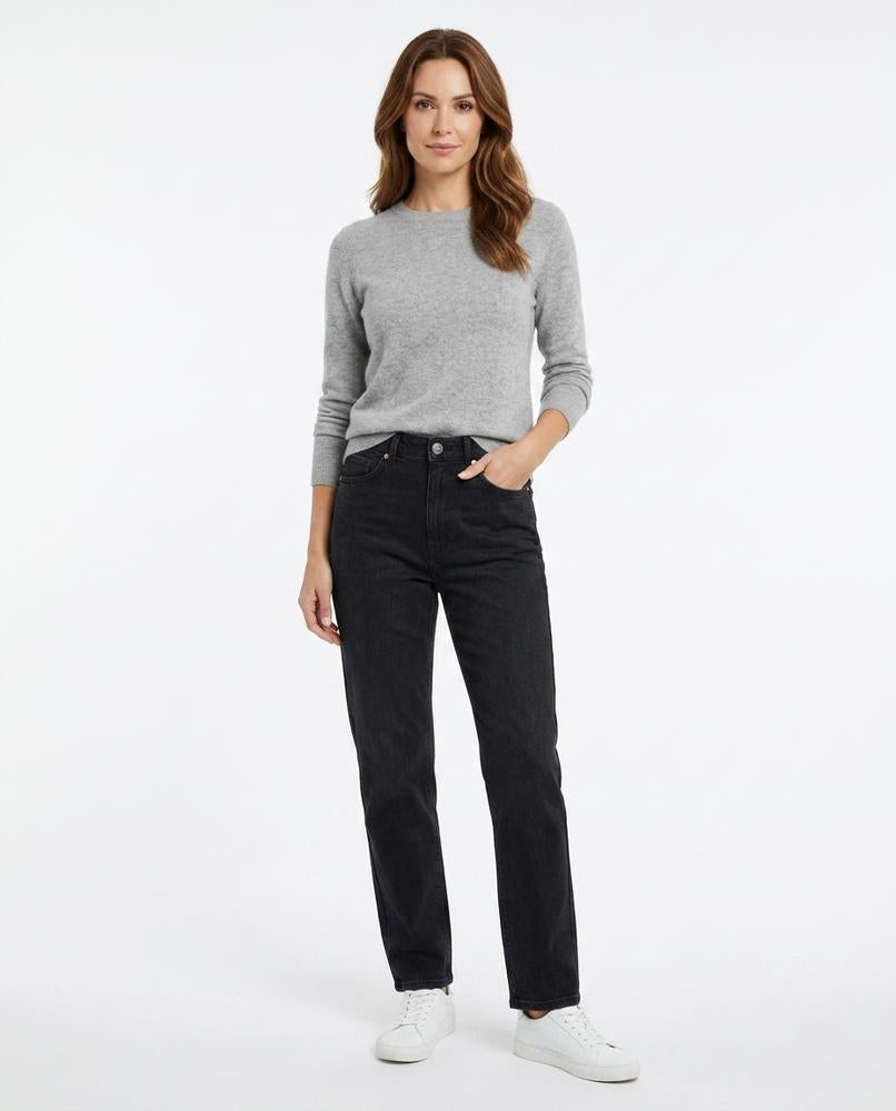 Heidi Outlet - Nehal | Hoch Taillierte Baumwoll Hose Damen
