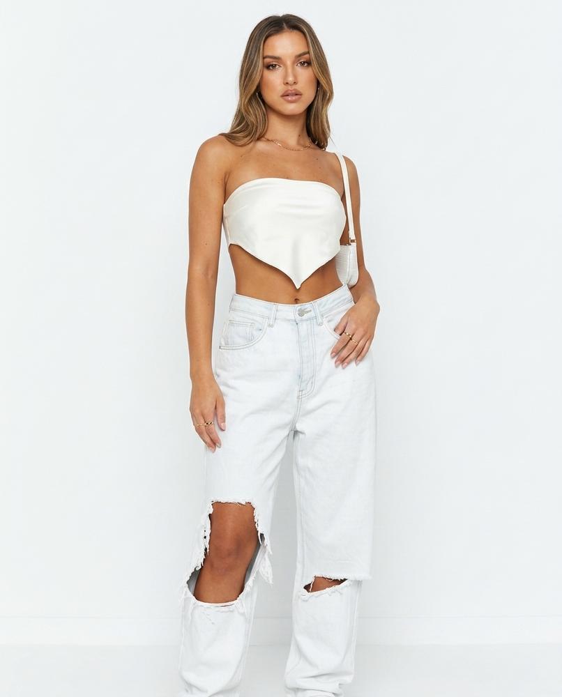 Heidi Outlet - Yodar | Trägerloses Asymmetrisches Top Damen