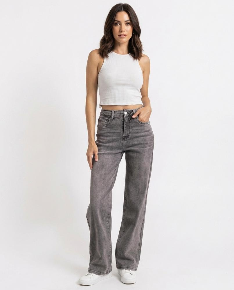 Heidi Outlet - Lytir | Gerade Geschnitten Gewaschen Hose Damen