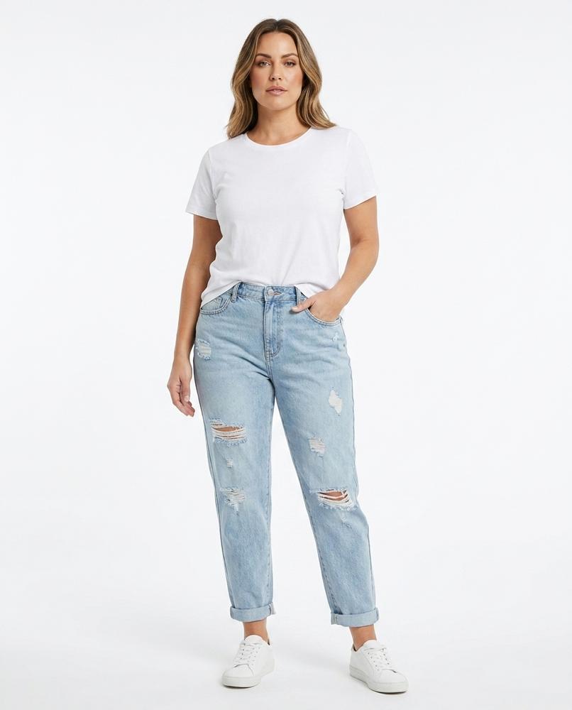 Heidi Outlet - Yorel | Zerrissene Baumwoll Hose Damen