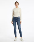 Heidi Outlet - Casan | Bestickte Schmal Geschnittene Hose Damen