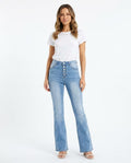 Heidi Outlet - Zevin | Ausgestellte Hoch Taillierte Hose Damen