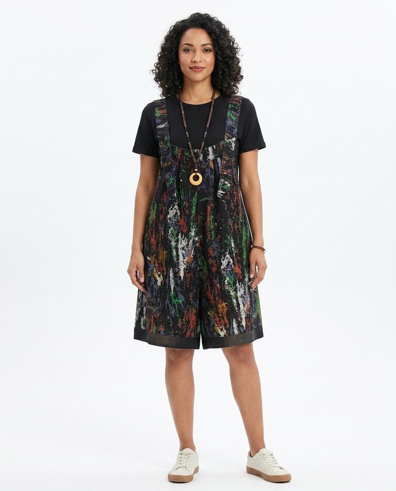 Heidi Outlet - Ranav | Gemustert Ärmellos Kleid Damen