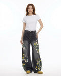 Heidi Outlet - Madar | Bestickte Weite Hose Damen