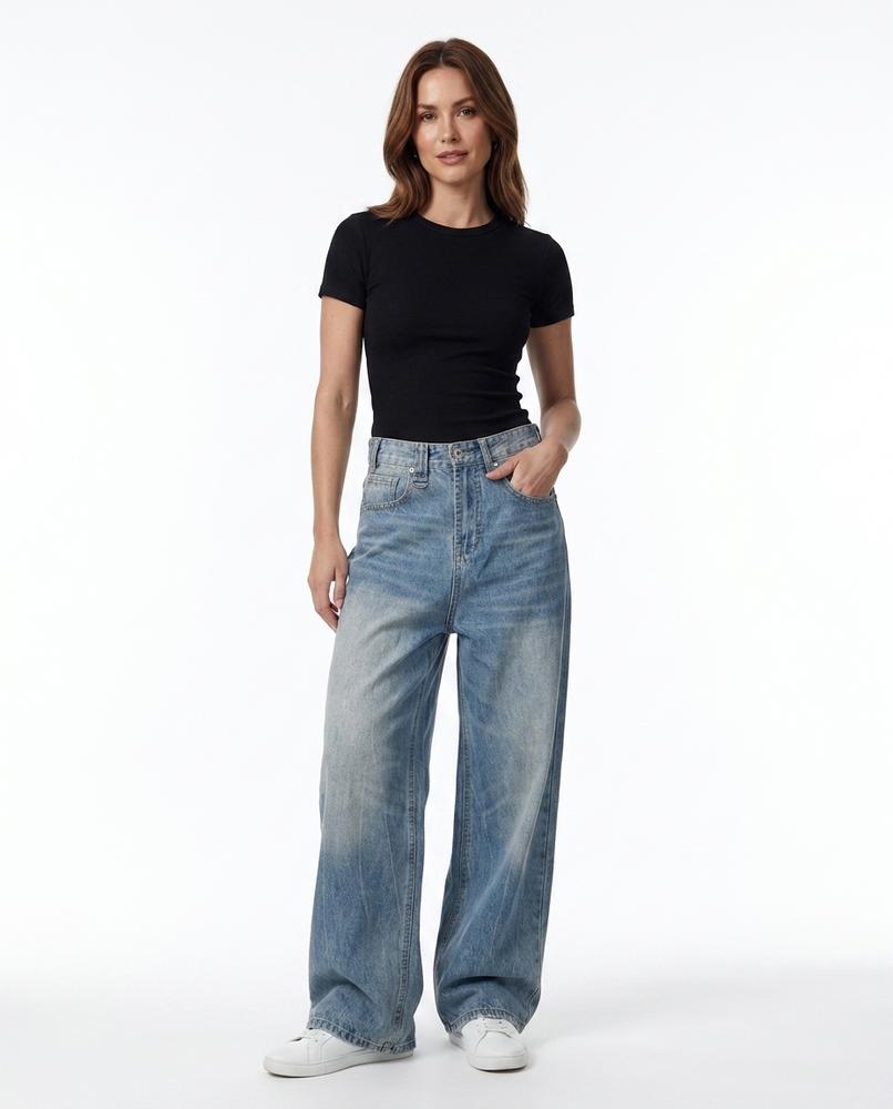 Heidi Outlet - Yover | Gewaschene Weit Geschnittene Hose Unisex