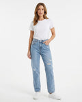 Heidi Outlet - Maran | Gerade Geschnittene Zerrissene Hose Unisex