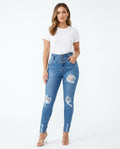 Heidi Outlet - Nerel | Hochgeschnittene Zerrissene Hose Damen