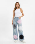 Heidi Outlet - Nemir | Applizierte Weit Geschnittene Hose Damen