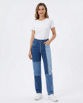 Heidi Outlet - Nosel | Gepatchte Gerade Geschnittene Hose Damen