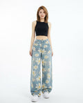 Heidi Outlet - Dalin | Weit Geschnittene Bedruckte Hose Damen