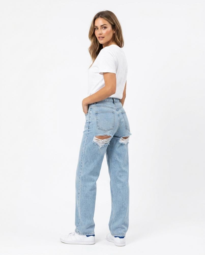 Heidi Outlet - Yovel | Zerrissene Gerade Geschnittene Hose Damen
