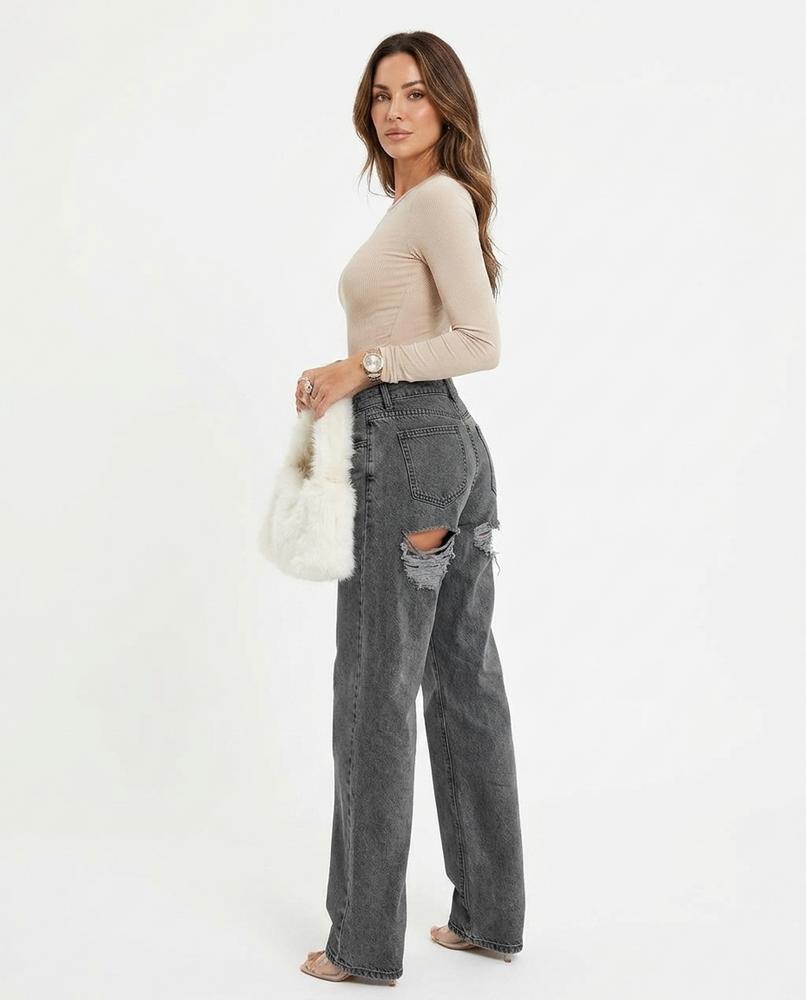 Heidi Outlet - Yovel | Zerrissene Gerade Geschnittene Hose Damen