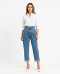 Heidi Outlet - Samor | Hochgeschnittene Plissierte Hose Damen