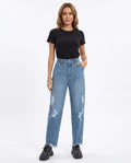 Heidi Outlet - Alram | Hochgeschnittene Zerrissene Hose Damen