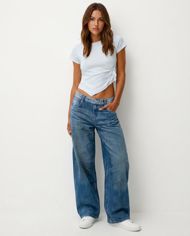 Heidi Outlet - Zemon | Weit Geschnittene Denim Hose Damen