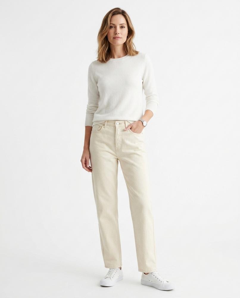Heidi Outlet - Mimon | Gerade Geschnittene Baumwoll Hose Damen