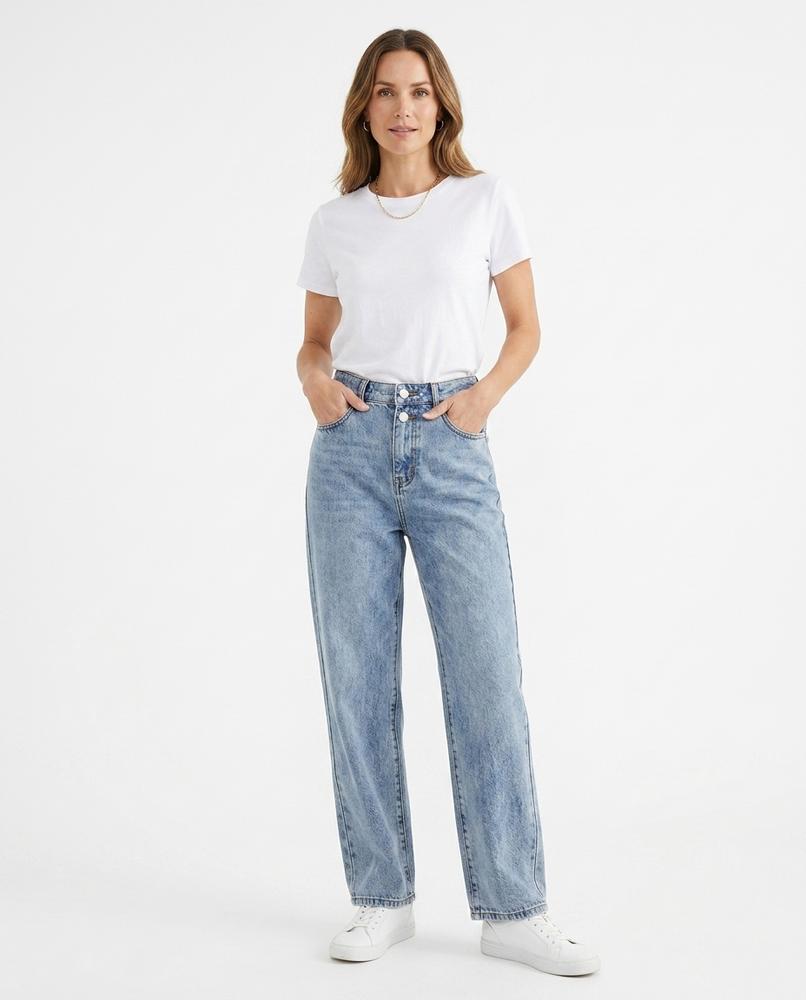 Heidi Outlet - Mimon | Gerade Geschnittene Baumwoll Hose Damen