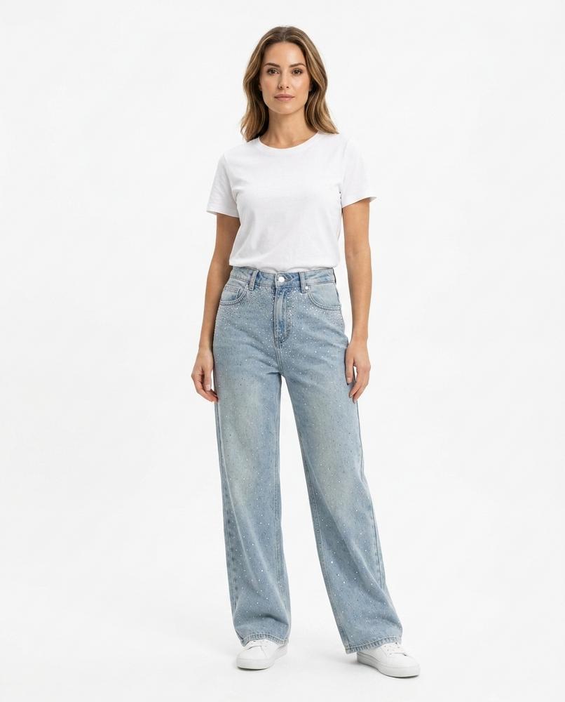 Heidi Outlet - Niren | Besetzte Weit geschnittene Hose Unisex