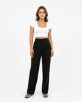 Heidi Outlet - Cotor | Hochgeschnittene Weitgeschnittene Hose Damen