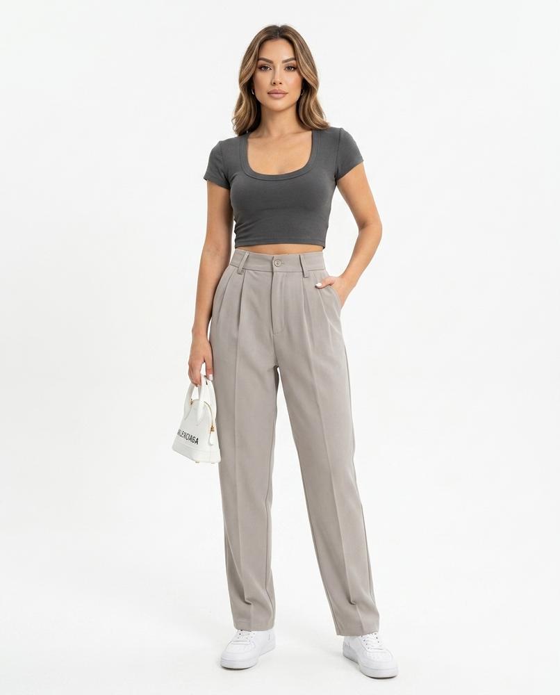 Heidi Outlet - Cotor | Hochgeschnittene Weitgeschnittene Hose Damen