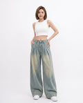 Heidi Outlet - Valen | Weit Geschnittene Baumwoll Hose Damen