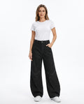 Heidi Outlet - Tisen | Weit Geschnittene Nietenbesetzte Hose Damen