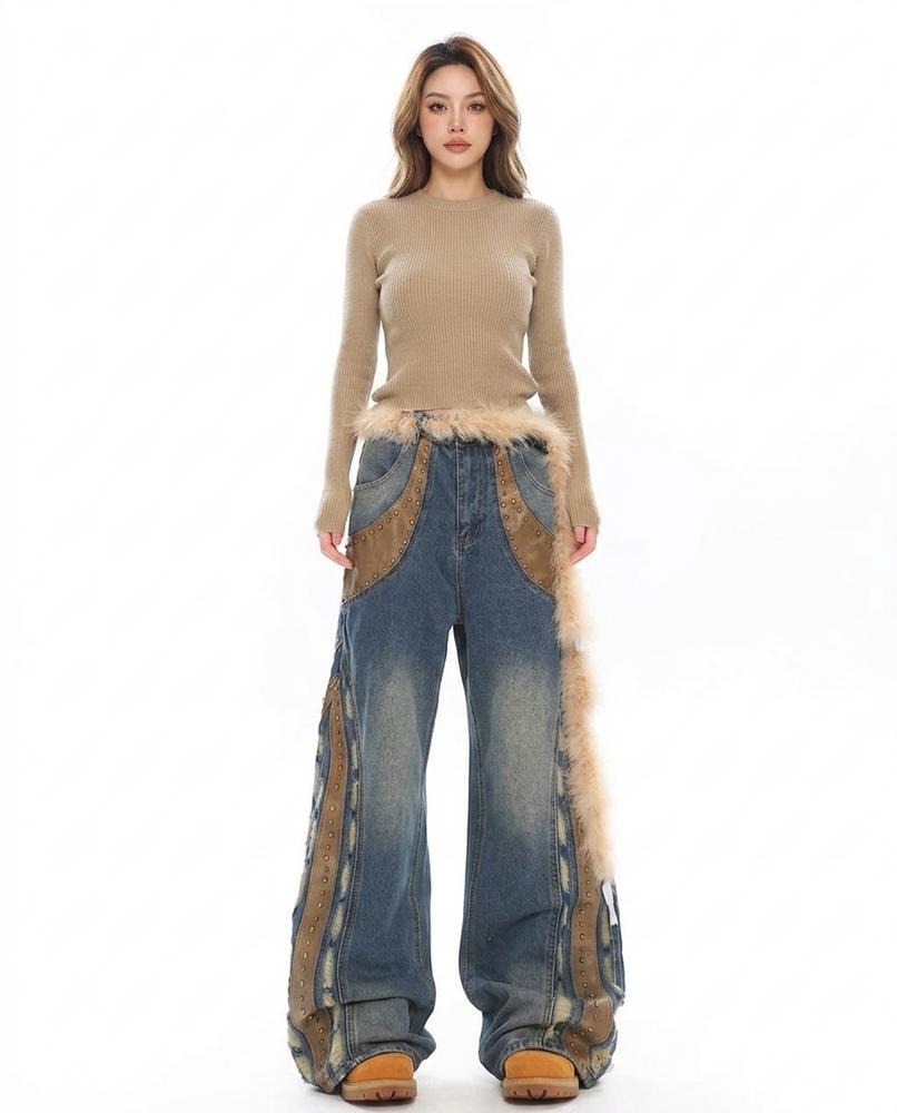 Heidi Outlet - Nesil | Verzierte Ausgestellte Hose Damen