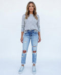 Heidi Outlet - Nedar | Zerrissene Used-Look Hose Damen