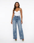 Heidi Outlet - Cohal | Applizierte Denim Hose Damen