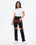 Heidi Outlet - Lynal | Ausgeschnittene Bedruckte Hose Damen
