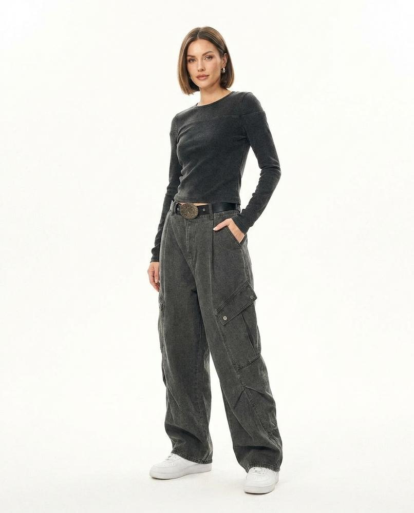 Heidi Outlet - Niven | Weit Geschnittene Gewaschene Hose Unisex