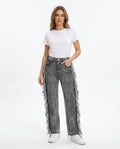 Heidi Outlet - Talor | Gefranste Gewaschene Hose Unisex