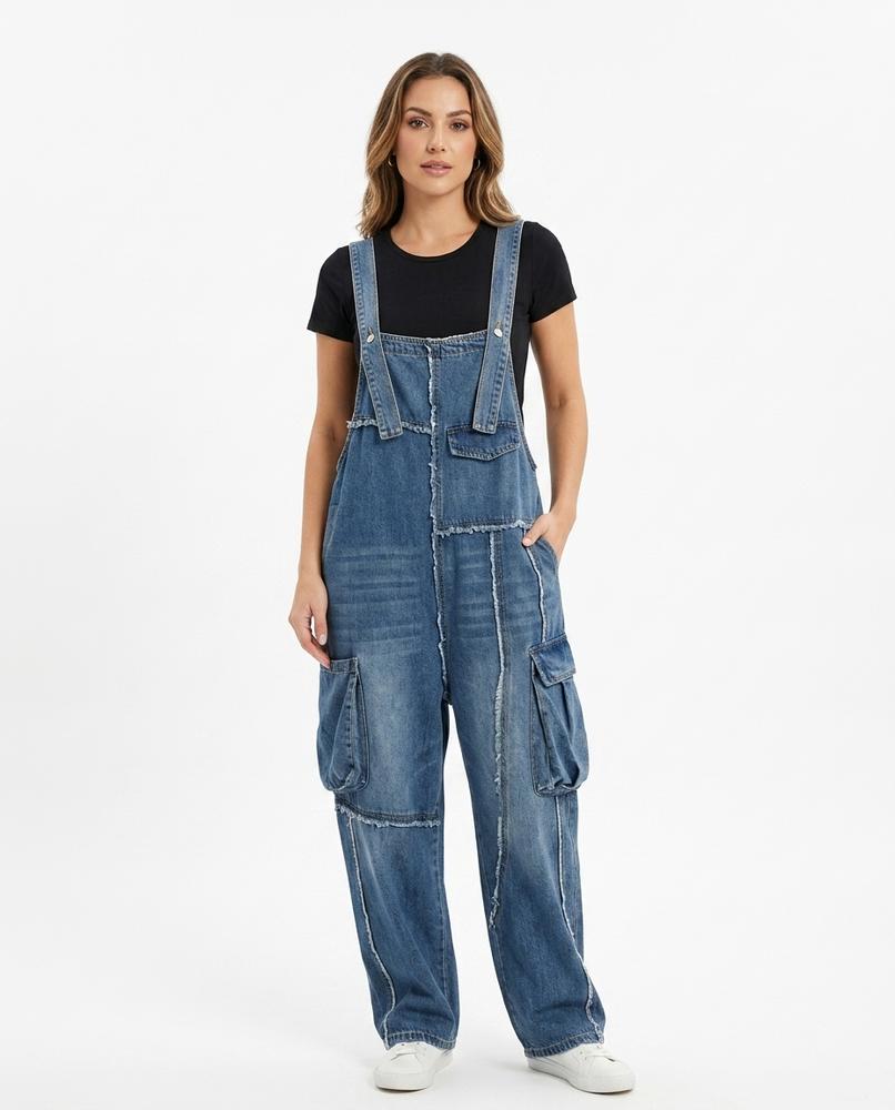 Heidi Outlet - Visan | Ausgefranste Weit Geschnittene Hose Unisex