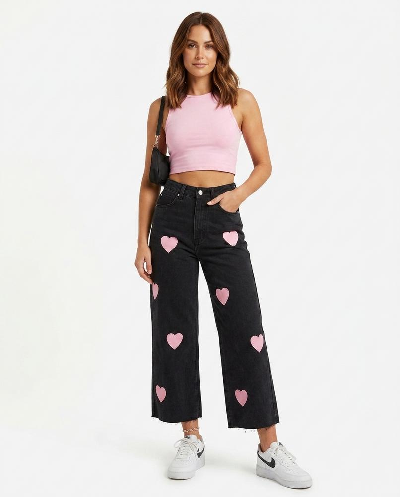 Heidi Outlet - Miver | Applizierte Baumwoll Hose Damen