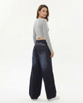 Heidi Outlet - Lomer | Weit Geschnittene Bestickte Hose Damen