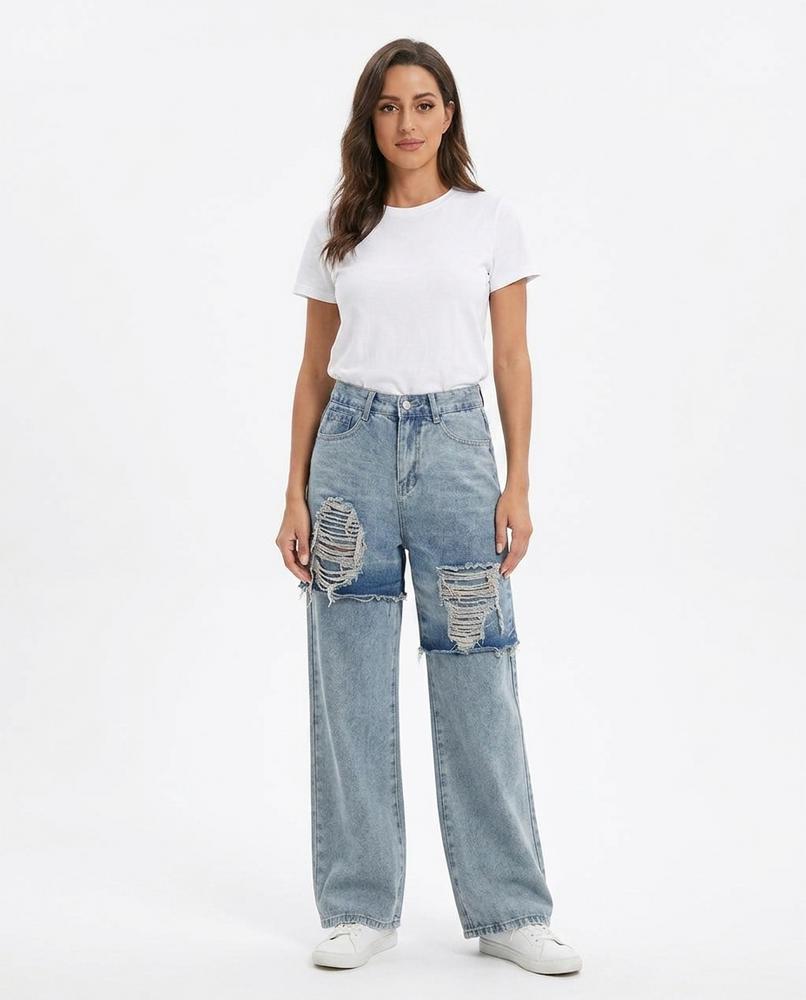 Heidi Outlet - Noram | Zerrissene Weite Hose Unisex