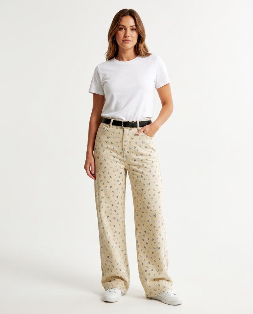 Heidi Outlet - Kedan | Geblümt Weit Geschnitten Hose Damen