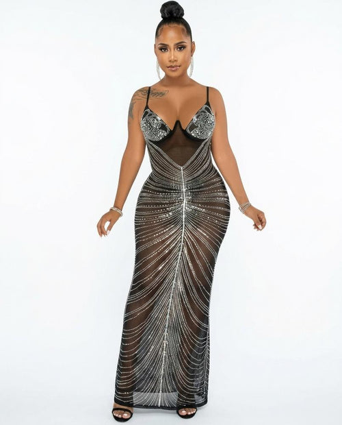 Heidi Outlet - Daram | Besetztes Figurbetontes Kleid Damen