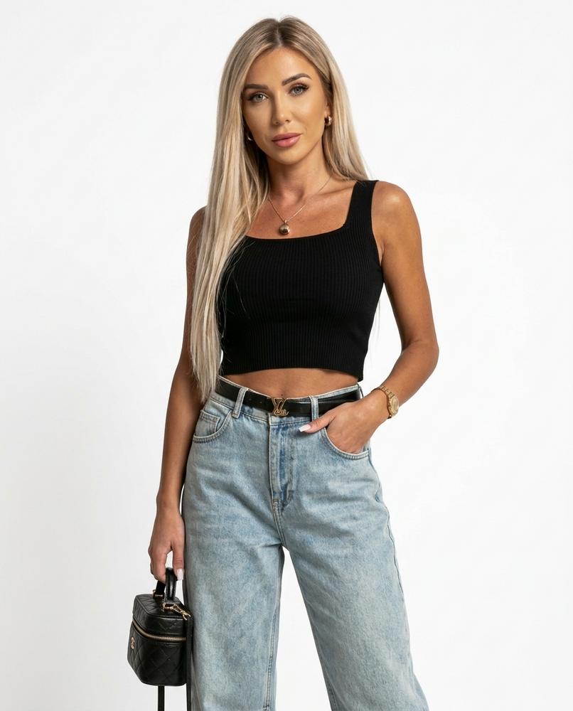 Heidi Outlet - Nelen | Gerippt Kurz Top Damen
