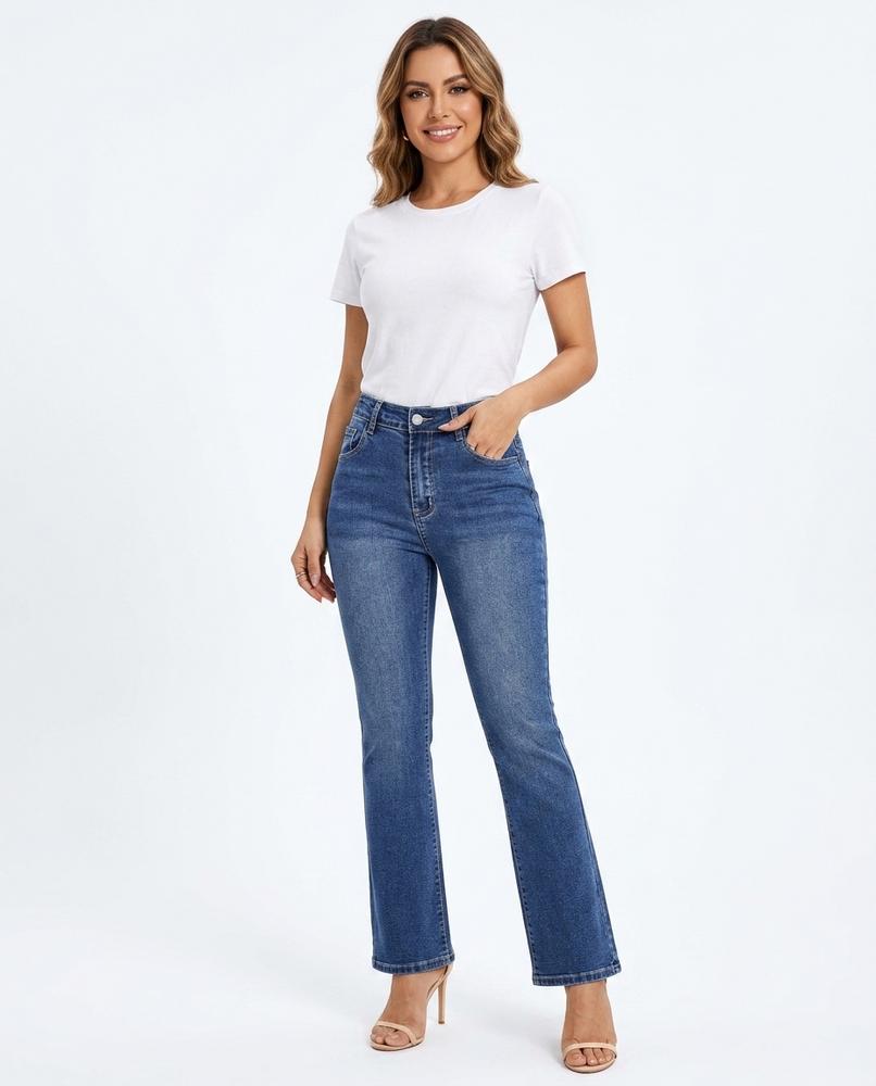 Heidi Outlet - Lylan | Gerade Geschnittene Baumwoll Hose Damen