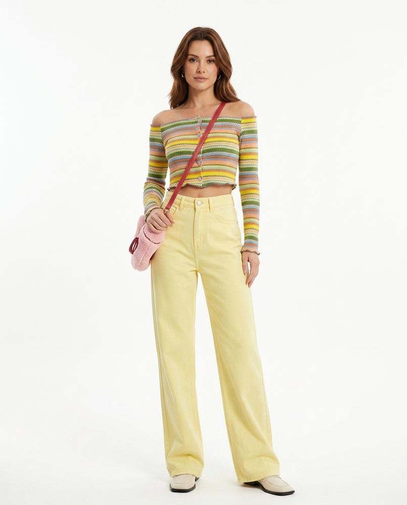 Heidi Outlet - Veram | Weite Hochtaillierte Hose Damen